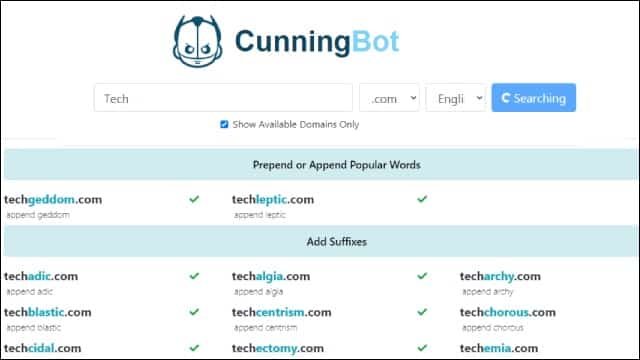 CunningBot Tech Search